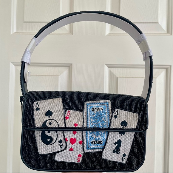 STAUD BEADED TOMMY BAG HOUSE OF CARDS - Picture 8 of 13